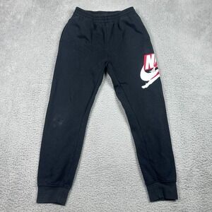 Jordan Nike Air Mashup Sweatpants Kids Large Black Fleece Joggers Graphic Pants